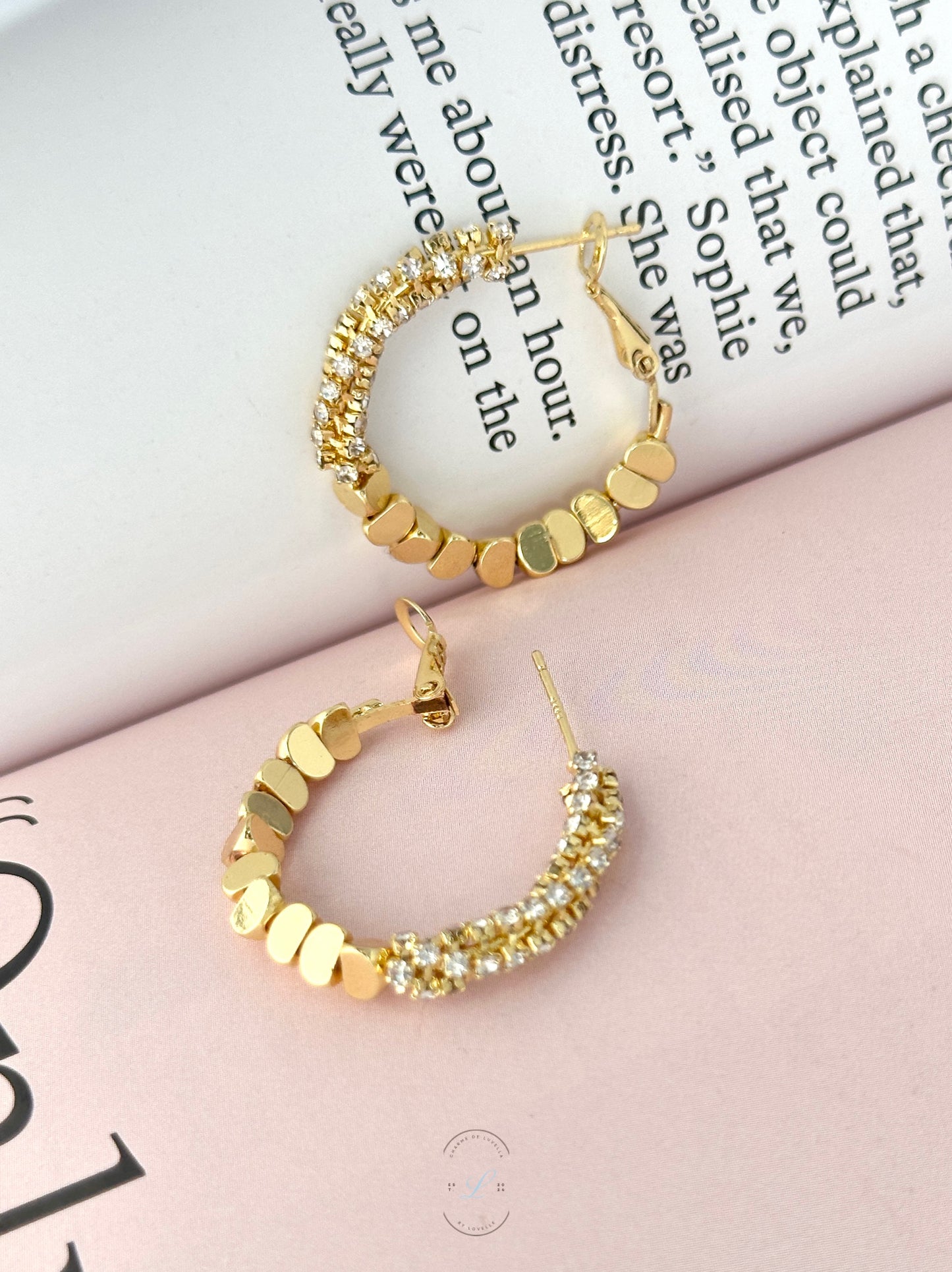 Diamond Beaded Mixed Earrings