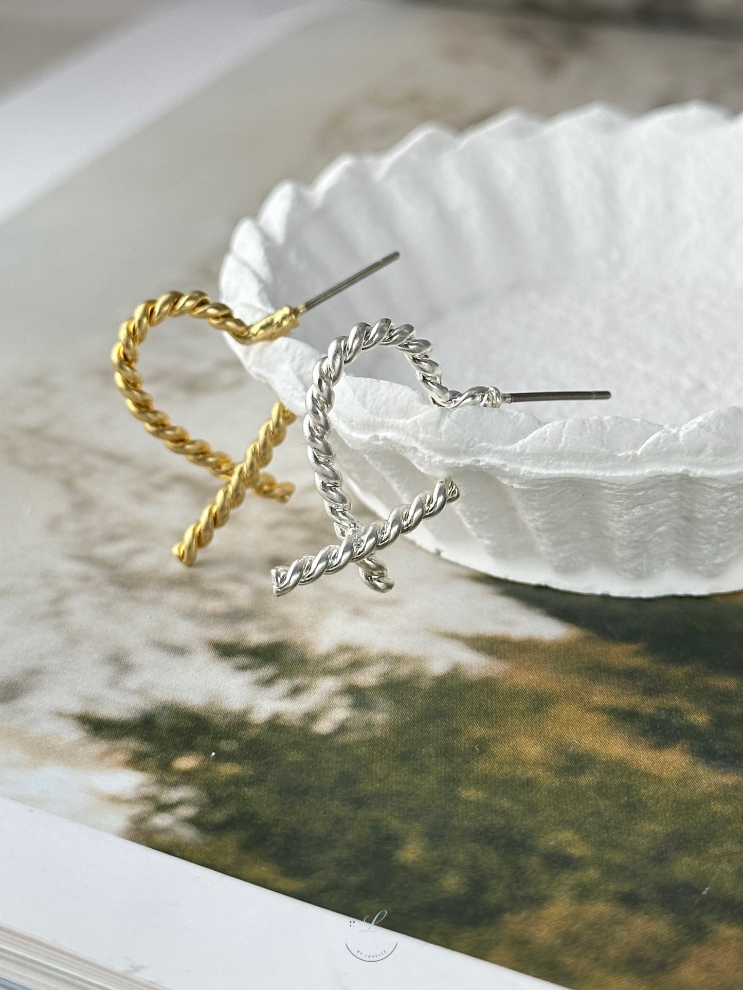 Twisted Heart Earrings