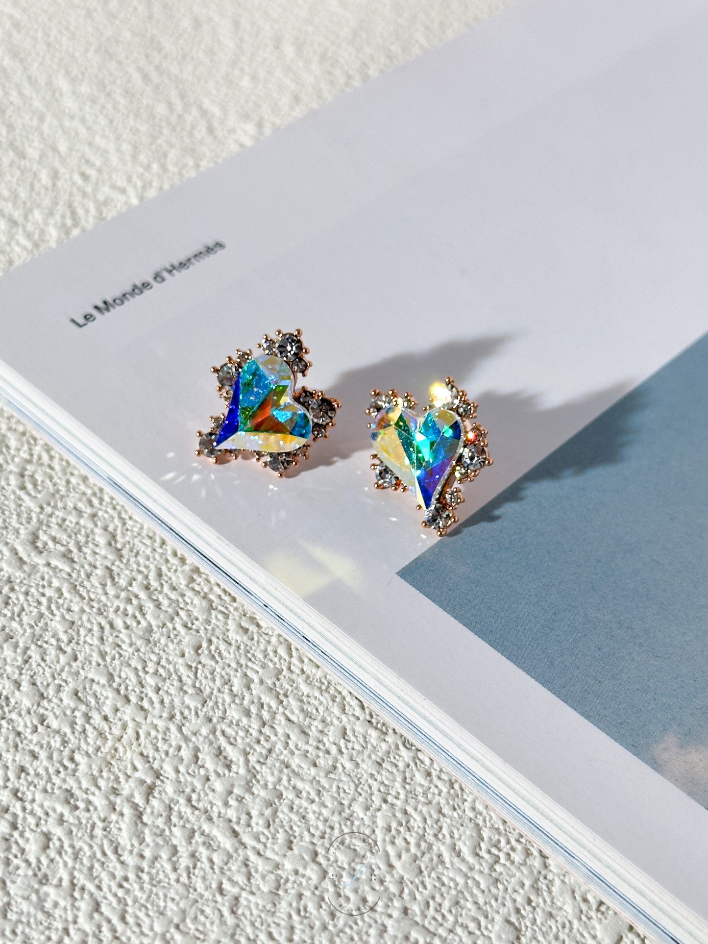 Irregular Heartshape Diamond Earring