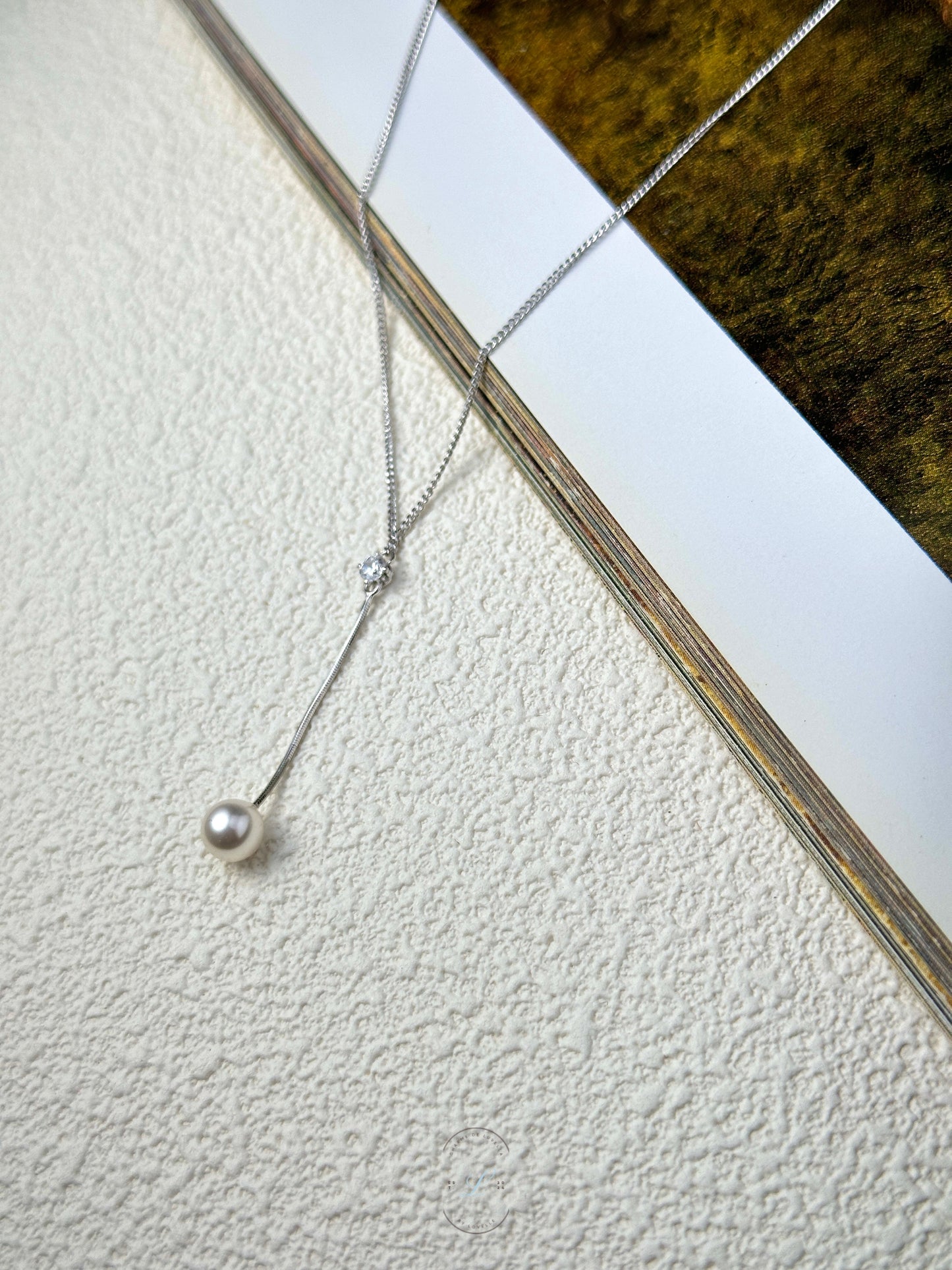 Diamond Pearl Necklace